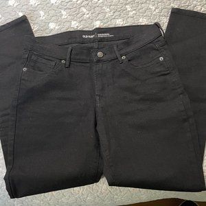 Old Navy Original Mid Rise Black Jeans Sz 8 Short in Mint Condition